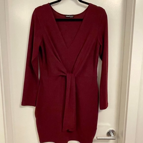 NWOT / SHEIN  / Red  Dress/  Long Sleeve / L - Picture 2 of 6